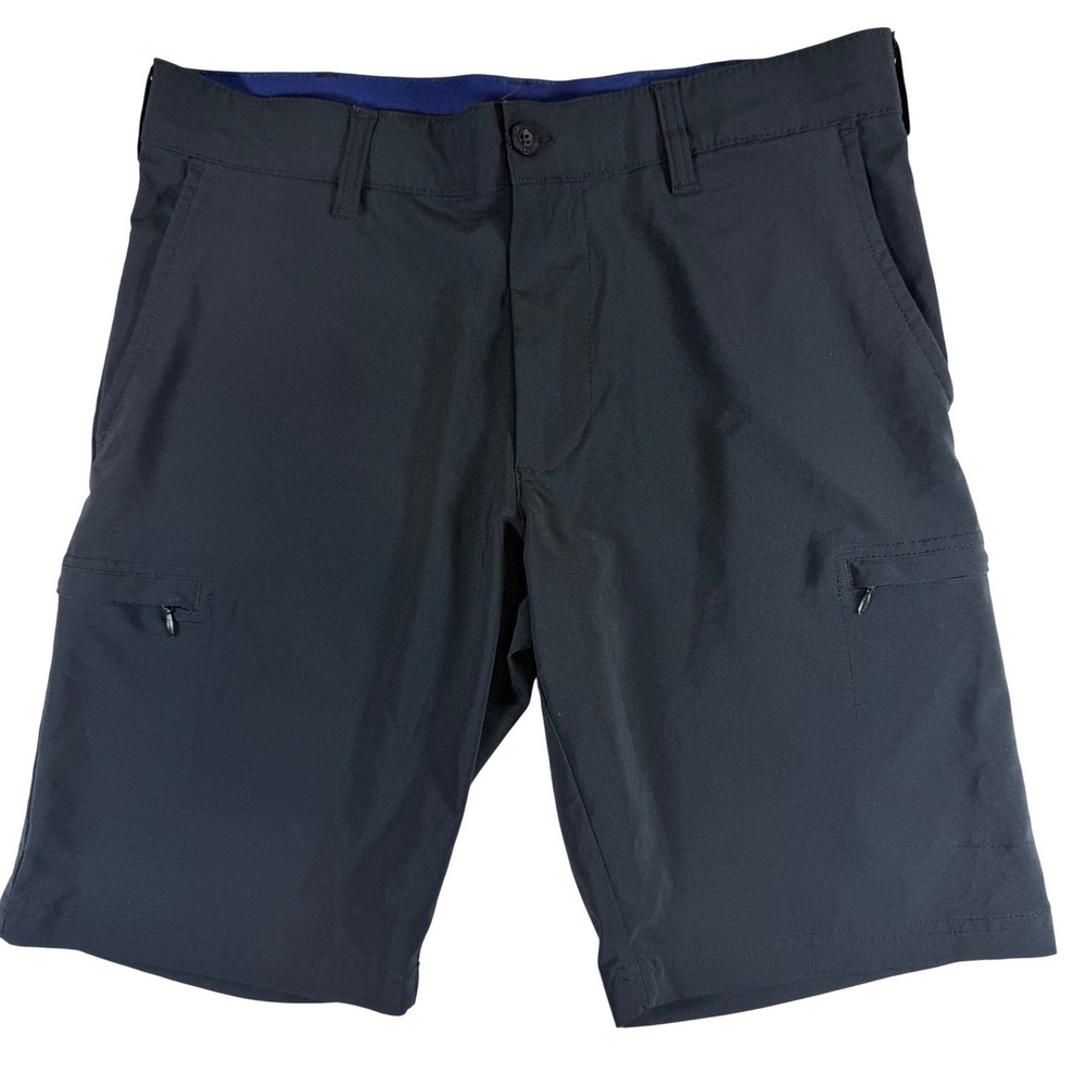 Nat Nast Mens Black Performance Cargo Shorts Size 30 Luxury Golf Travel Casual